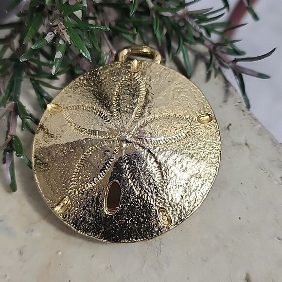 Vintage 1974 Mimi D N Sand Dollar Belt Buckle Beach Summer Chic main image 6